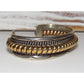 VTG Navajo Sterling Silver 12K Gold Cuff Bracelet Nora Tahe 