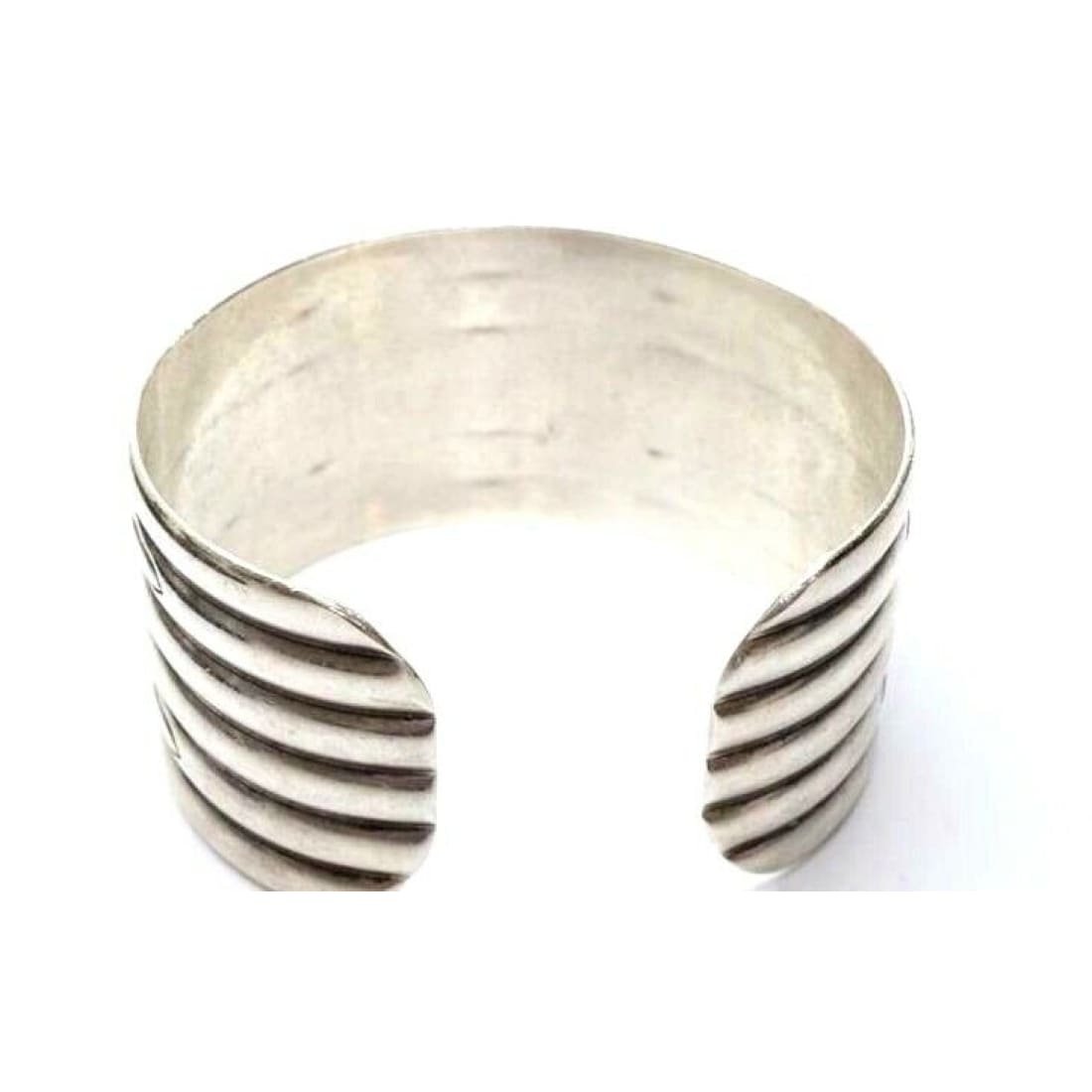 VTG Navajo Sterling Silver Ingot Cuff Bracelet Old Pawn 