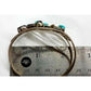 VTG Navajo Sterling Turquoise Cuff Bracelet Old Pawn Blossom