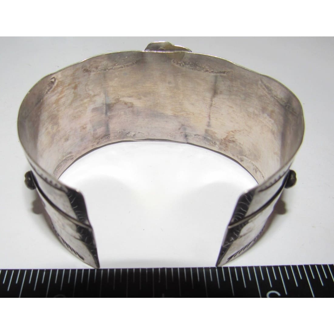 VTG Navajo Thunderbird Cuff Bracelet Sterling Silver Royston