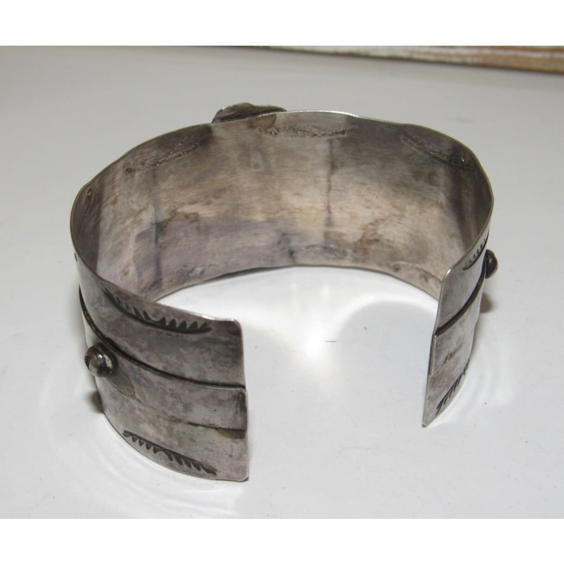 VTG Navajo Thunderbird Cuff Bracelet Sterling Silver Royston