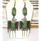 VTG Navajo Thunderbird Dangle Earrings Royston Turquoise 
