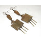 VTG Navajo Thunderbird Dangle Earrings Royston Turquoise