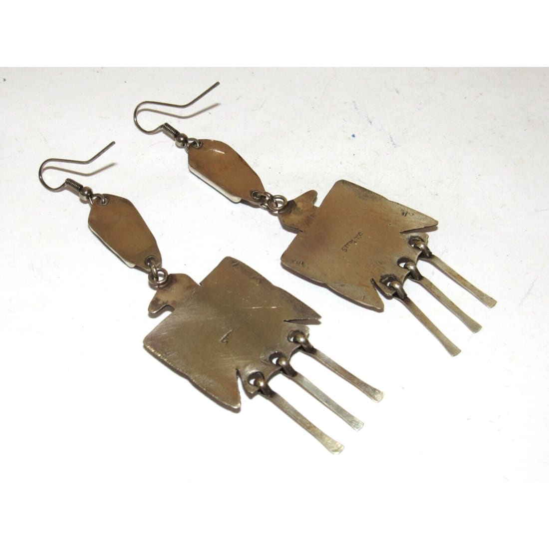 VTG Navajo Thunderbird Dangle Earrings Royston Turquoise