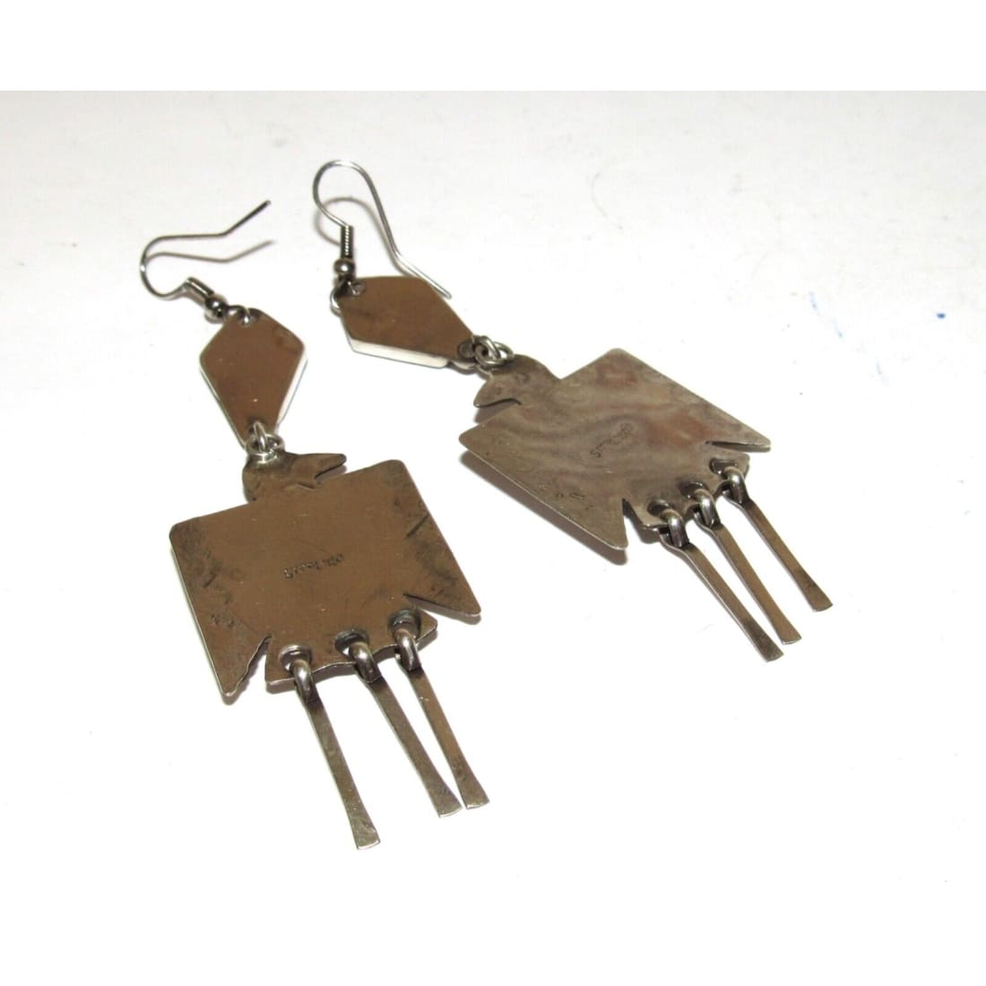 VTG Navajo Thunderbird Dangle Earrings Royston Turquoise