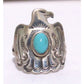 VTG Navajo Thunderbird Ring Sz 7 Ingot Sterling Silver 