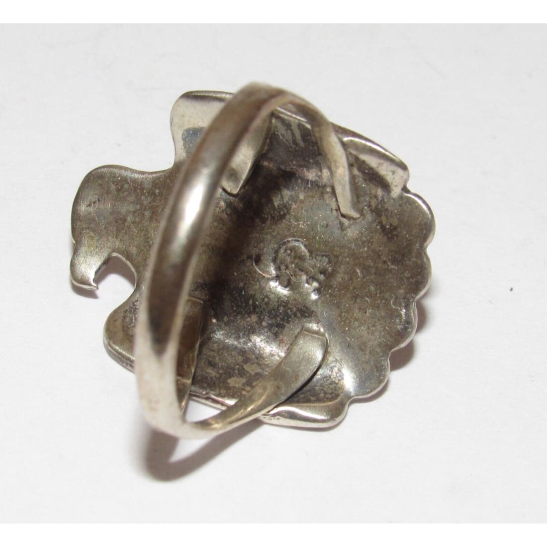 VTG Navajo Thunderbird Ring Sz 7 Ingot Sterling Silver 