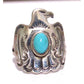 VTG Navajo Thunderbird Ring Sz 7 Ingot Sterling Silver 