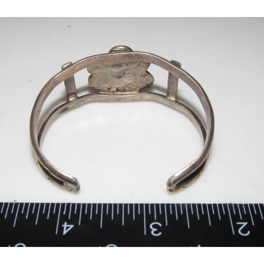 VTG Navajo Turquoise Cuff Bracelet Sterling Silver Old Pawn 