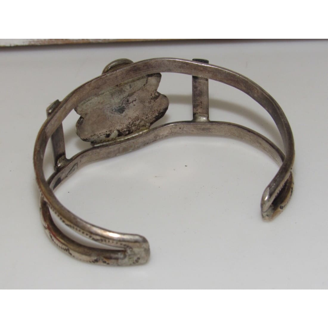 VTG Navajo Turquoise Cuff Bracelet Sterling Silver Old Pawn 