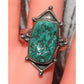 VTG Navajo Turquoise Ring Size 11 Sterling Silver Native 