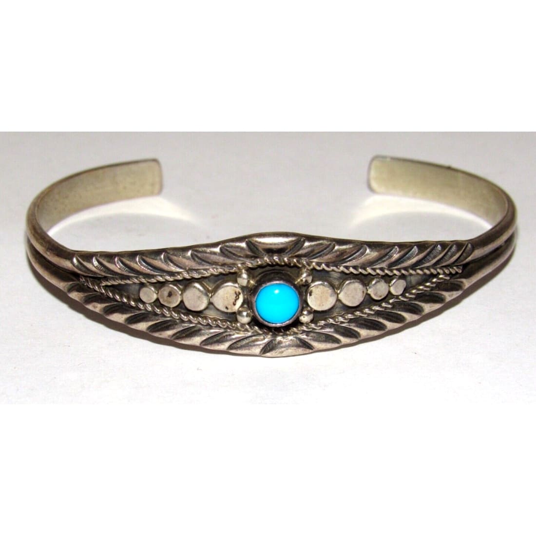 VTG Navajo Virgil Begay Turquoise Cuff Bracelet Sterling 