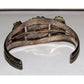 VTG Navajo White Buffalo & Onyx Statement Cuff Bracelet 
