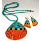 VTG Santo Domingo Orange Spiny Kingman Turquoise Heishi 