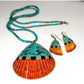 VTG Santo Domingo Orange Spiny Kingman Turquoise Heishi 
