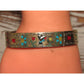 VTG Zuni Inlay Hummingbird Cuff Bracelet Sterling Silver 