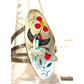 VTG Zuni Inlay Hummingbird Ring Size 8 Sterling Silver Sammy