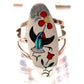 VTG Zuni Inlay Hummingbird Ring Size 8 Sterling Silver Sammy