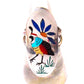 VTG Zuni Inlay Quail Bird Ring Size 7 Q Quam Sterling Silver