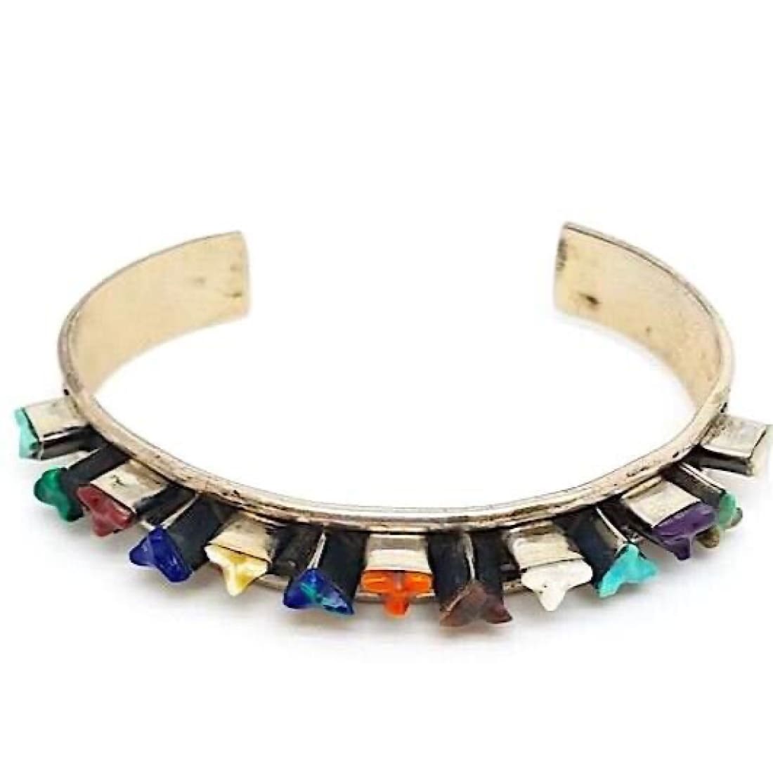 VTG Zuni Lloyd Tsalabutie Multi Stone 3D Sterling Silver 