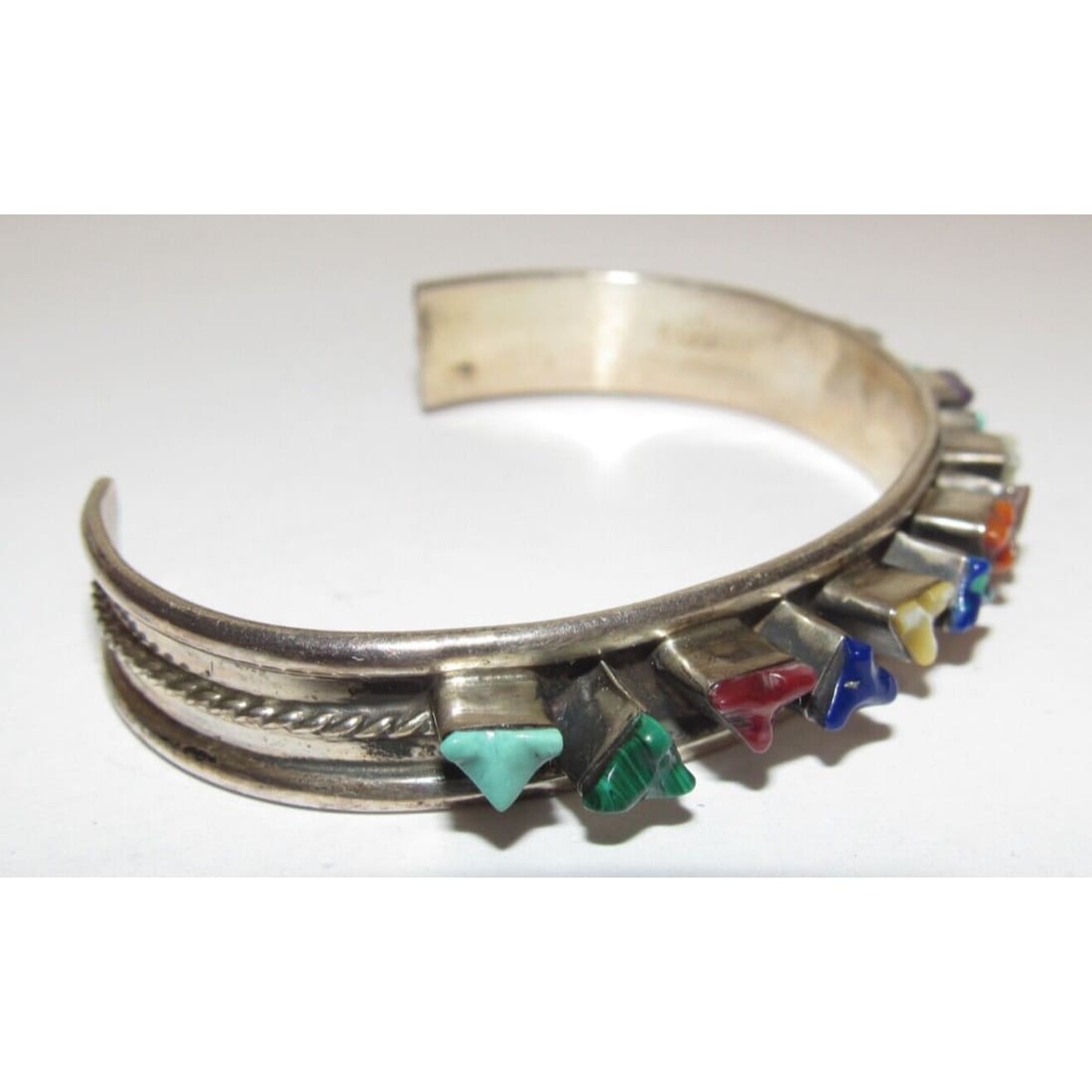 VTG Zuni Lloyd Tsalabutie Multi Stone 3D Sterling Silver 