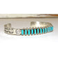 VTG Zuni Sleeping Beauty Turquoise Cuff Bracelet Sterling