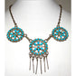 VTG Zuni Sleeping Beauty Turquoise Necklace Sterling Silver 