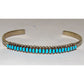VTG Zuni Sleeping Beauty Turquoise Snake Eye Cuff Bracelet