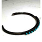 VTG Zuni Snake Eye Turquoise Cuff Bracelet Ingot Sterling