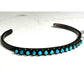 VTG Zuni Snake Eye Turquoise Cuff Bracelet Ingot Sterling