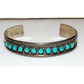 VTG Zuni Snake Eye Turquoise Cuff Bracelet Sterling Silver 