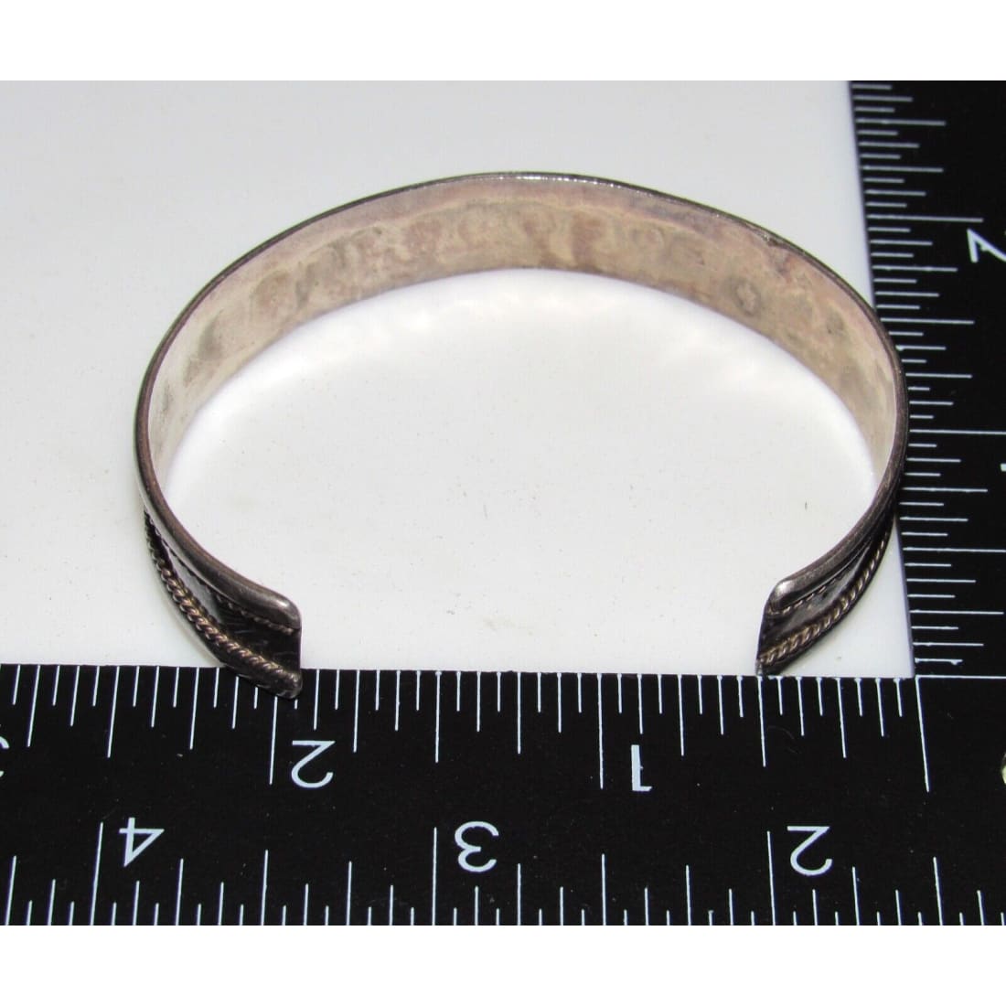 VTG Zuni Snake Eye Turquoise Cuff Bracelet Sterling Silver 