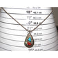 VTG Zuni Snake Pendant Turquoise Coral Sterling Silver 
