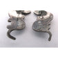 VTG Zuni Snake Stud Earrings Sterling Silver Turquoise Nieto