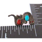 VTG Zuni Snake Stud Earrings Sterling Silver Turquoise Nieto