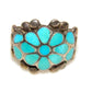 VTG Zuni Turquoise Inlay Flower Ring Size 5.5 Turquoise 