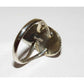 Zuni Carved Royston Turquoise Leaf Ring Size 9 Sterling
