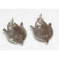 Zuni Corn Post Earrings Purple Spiny Oyster Sterling Silver Signed Native American