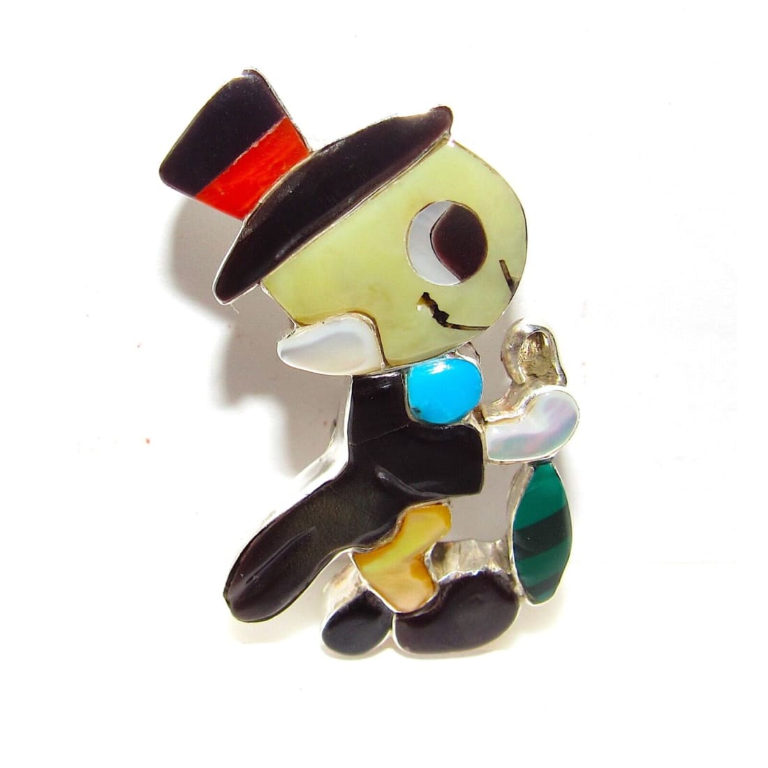 Zuni Jiminy Cricket Pin Pendant Paula Leekity Sterling