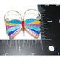 Zuni Opal Inlay Butterfly Pin Pendant Sterling Silver Native