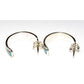 Zuni Opal Inlay Hoop Earrings 3/4 Diameter Sterling Silver -