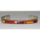 Zuni Orange Purple Red Spiny Inlay Stacker Cuff Bracelet