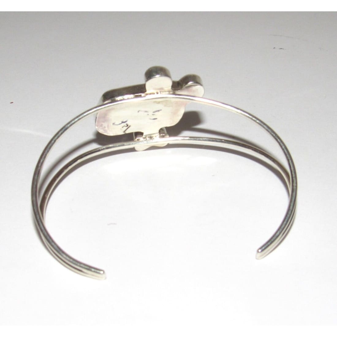 Zuni Pink Panther Character Inlay Bracelet Sterling Silver 