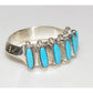 Zuni Sleeping Beauty Turquoise Ring Sz 7 Petite Point Design