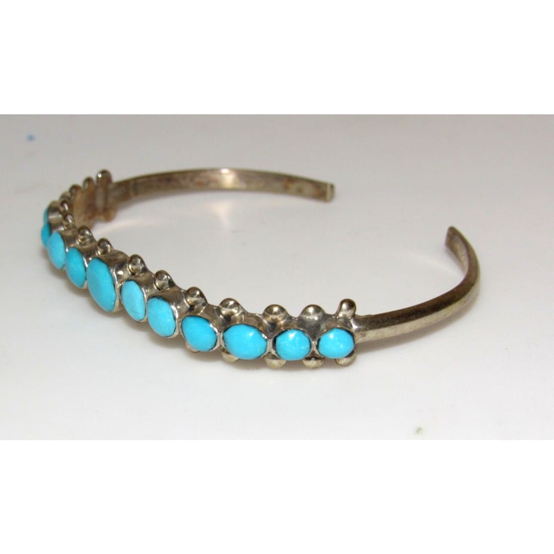 Zuni Snake Eye Cuff Bracelet Sleeping Beauty Turquoise 