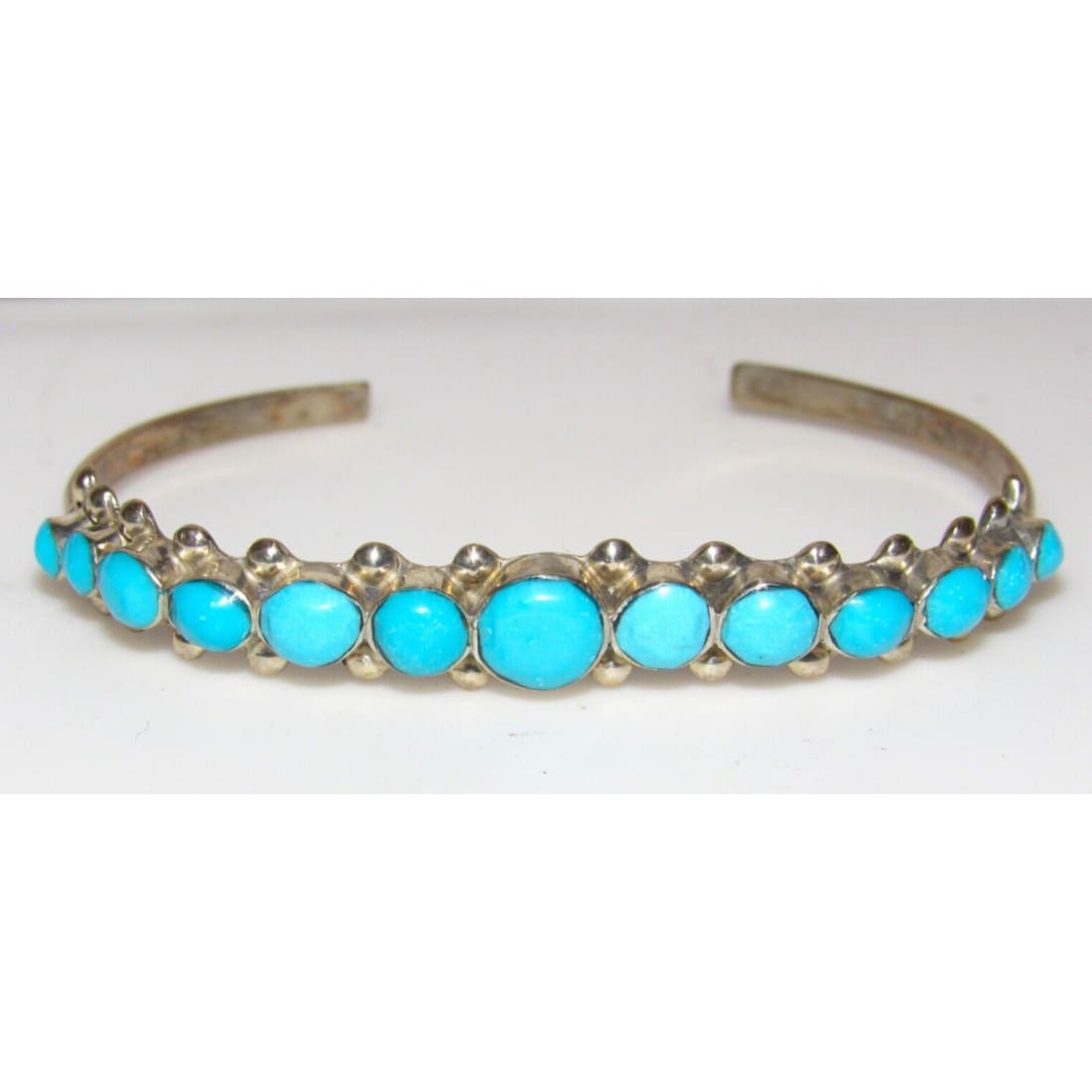 Zuni Snake Eye Cuff Bracelet Sleeping Beauty Turquoise 
