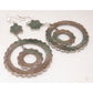 Zuni Snake Eye Turquoise Dangle Earrings Sterling Silver 