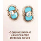 Zuni Snake Post Stud Earrings Effie Calavaza Sleeping Beauty