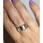 Zuni Sterling Silver Turquoise Coral Malachite Needlepoint Design Cluster Ring Size 7 Collectible Janice Paloma The Southwestern Style Gallery