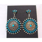 Zuni Turquoise Dangle Earrings Sterling Silver Philander Gia